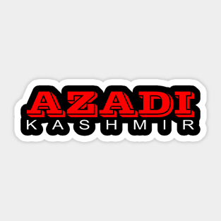 Azadi Kashmir Free Kashmir From Indian Occupied Kashmir Sticker